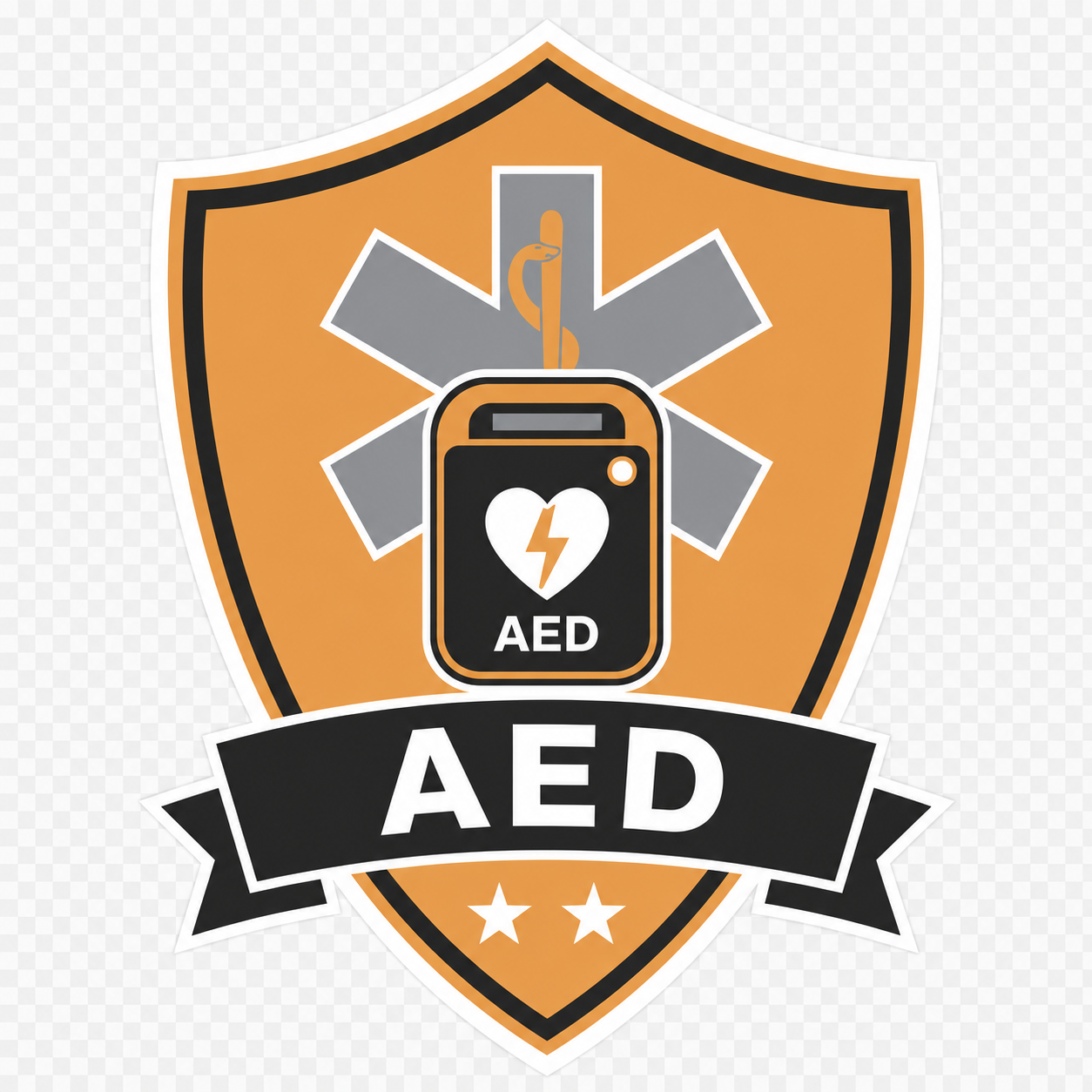 EMS Shield Safety-Ready AED badge